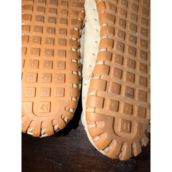 Spring Step Moonwalk Perforated Leather Grey Shoes Beige Sz 41 9.5-10 - Picture 3 of 9